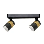 Spot negru 2xGU10, design compact, Anillo Light Prestige