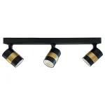 Spot negru 3xGU10, design modern, Anillo Light Prestige