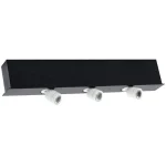 Reflector magnetic LED negru 3000K, 3 spoturi, Bilbao Light Prestige
