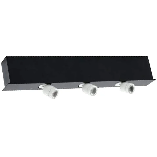 Reflector magnetic LED negru 3000K, iluminat reglabil Bilbao