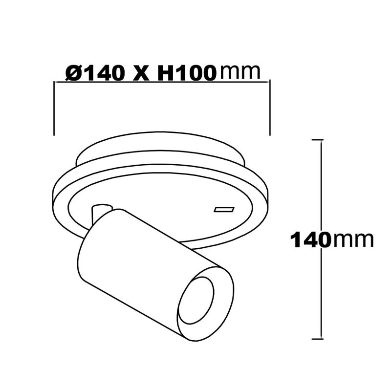 Spot negru LED CCT, 1xGU10, iluminat direcțional, Parma Light Prestige