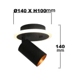 Spot negru LED CCT, 1xGU10, iluminat direcțional, Parma Light Prestige