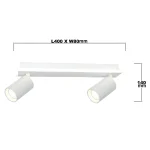 Spot alb LED CCT, 2xGU10, montaj tavan, Parma Light Prestige
