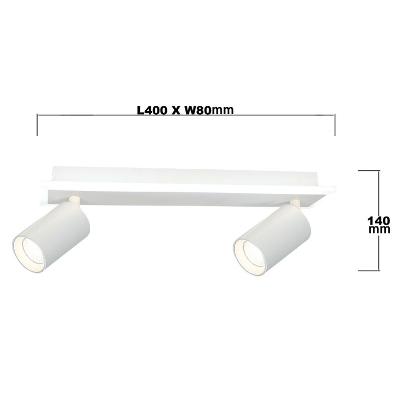 Spot alb LED CCT, 2xGU10, montaj tavan, Parma Light Prestige - imagine 7