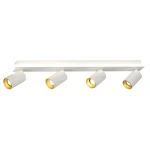 Set plafon reflectoare alb 4xGU10 + LED, model rotativ, Parma Light Prestige