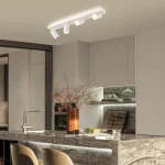 Set plafon reflectoare alb 4xGU10 + LED, model rotativ, Parma Light Prestige