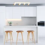 Set plafon reflectoare alb 4xGU10 + LED, model rotativ, Parma Light Prestige