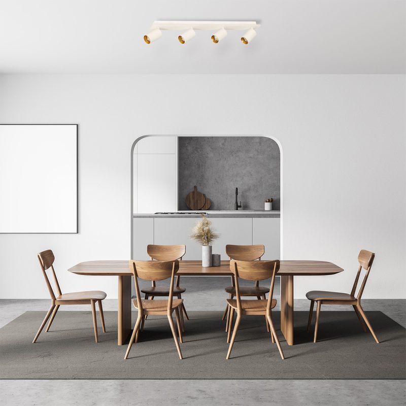 Set plafon reflectoare alb 4xGU10 + LED, model rotativ, Parma Light Prestige - imagine 8