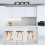 Set plafon reflectoare negru 4xGU10 + LED, model rotativ, Parma Light Prestige