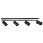 Set plafon reflectoare negru 4xGU10 + LED, model rotativ, Parma Light Prestige