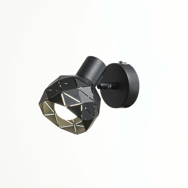 Reflector negru 1xE14, montaj perete sau plafon, Reus Light Prestige - imagine 9