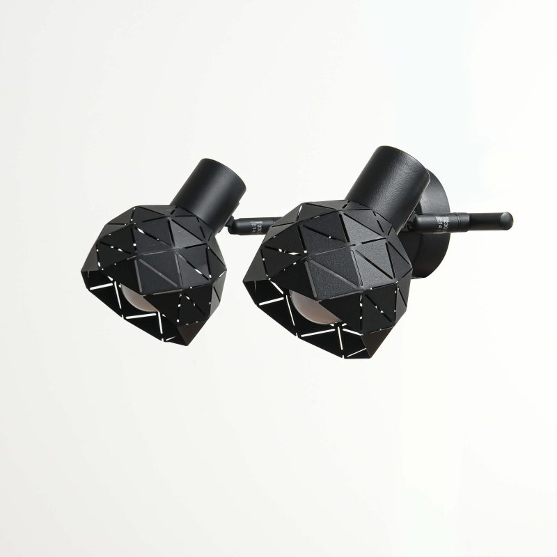 Spot negru 2xE14, iluminat direcțional, Reus Light Prestige