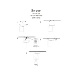 Spot reflector Snow 1 alb 1xGU10 Light Prestige