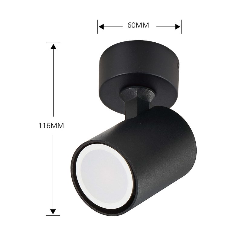 Spot Snow 1 negru 1xGU10 Light Prestige - imagine 10