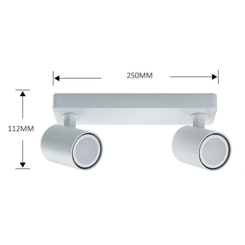 Spot LED alb 2xGU10, design modern, Snow 2 Light Prestige