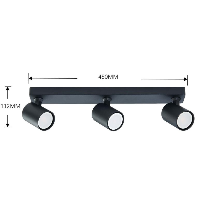 Spot Snow 3 negru 3xGU10 Light Prestige - imagine 10