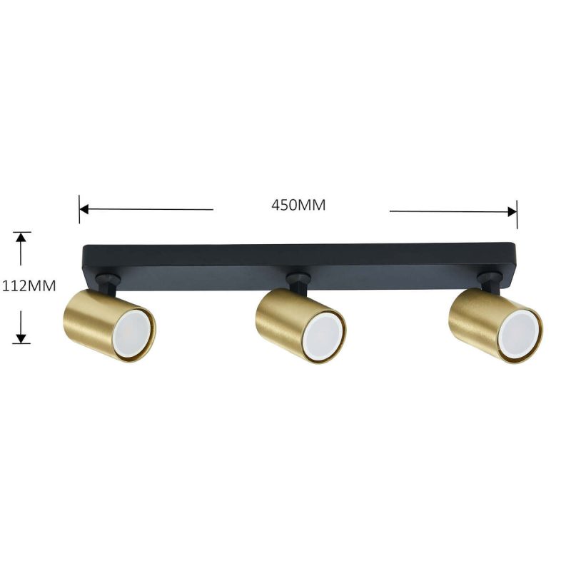 Spot LED auriu 3xGU10, iluminat șină, Snow Light Prestige - imagine 10