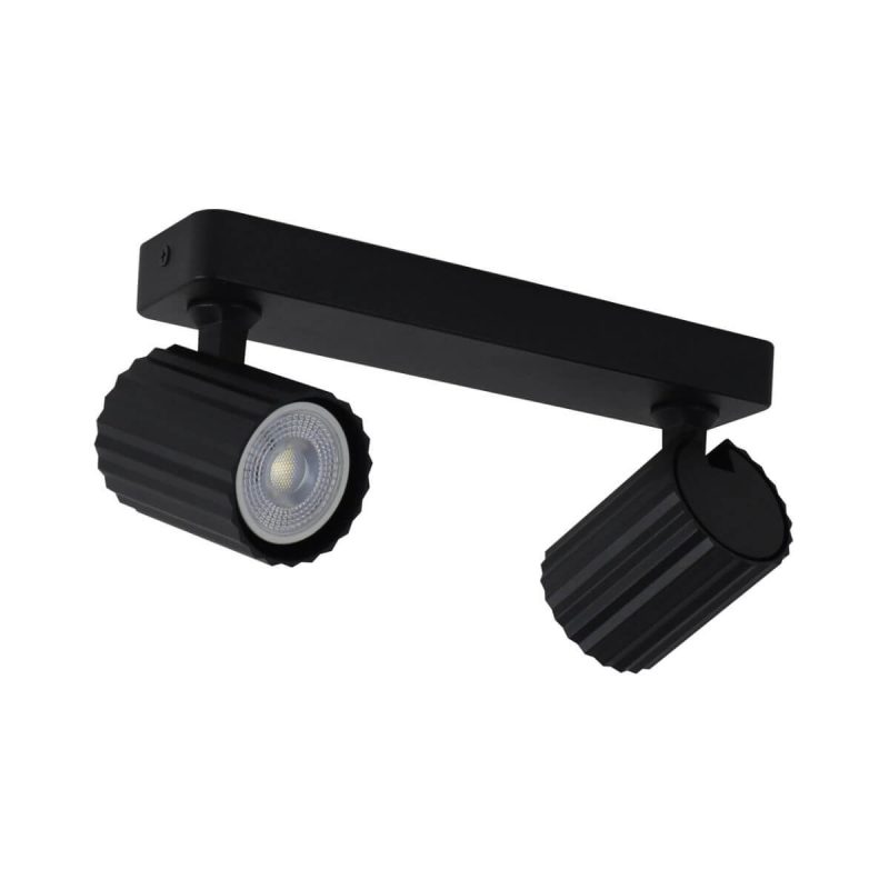 Set reflectoare negre 2xGU10, sistem direcțional, Tokio Light Prestige
