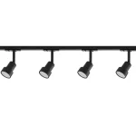 Set iluminat șină negru 4xGU10, complet cu spoturi, Storm Light Prestige