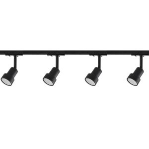 Set iluminat șină negru 4xGU10
