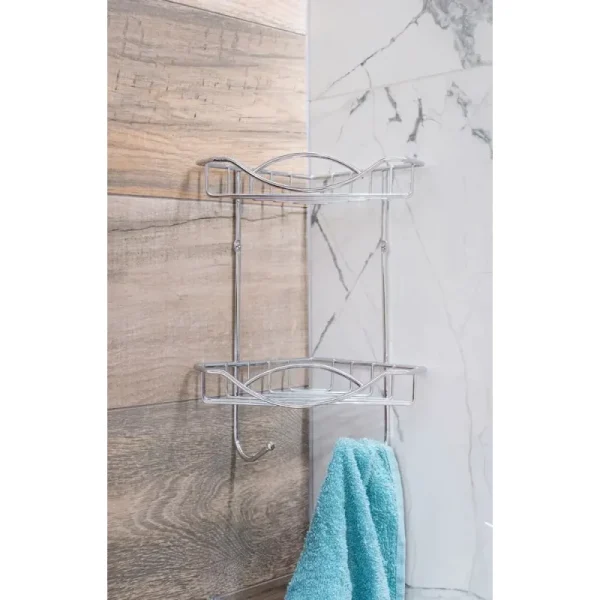 Raft metalic baie dublu, cromat, AWD02080049, AWD Interiors, 22cm
