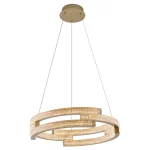 Lampă suspendată aurie LED CCT, formă cilindrică, Tarja Light Prestige