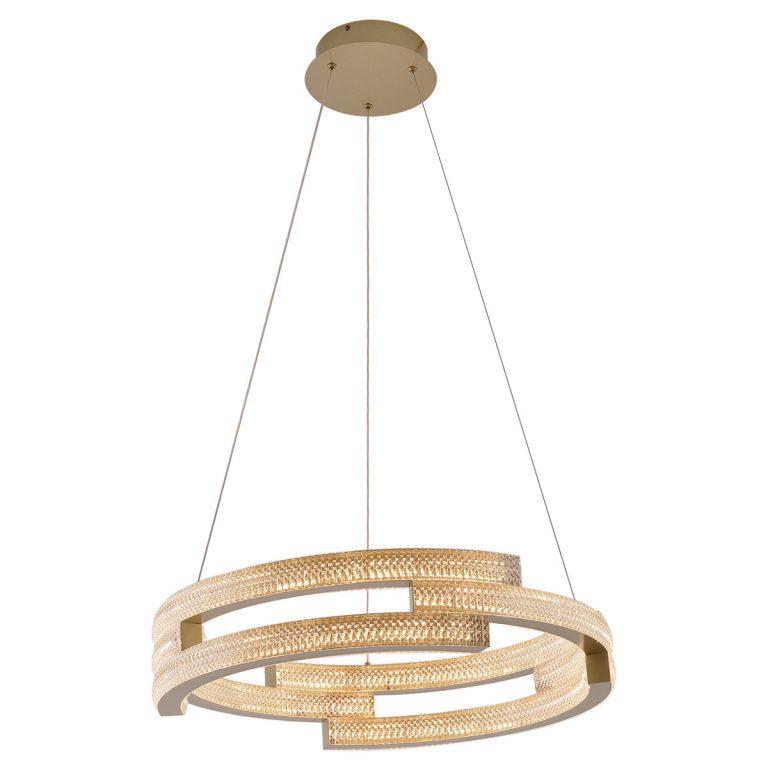 Lampă suspendată aurie LED CCT
