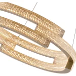 Lampă suspendată aurie LED CCT, formă cilindrică, Tarja Light Prestige