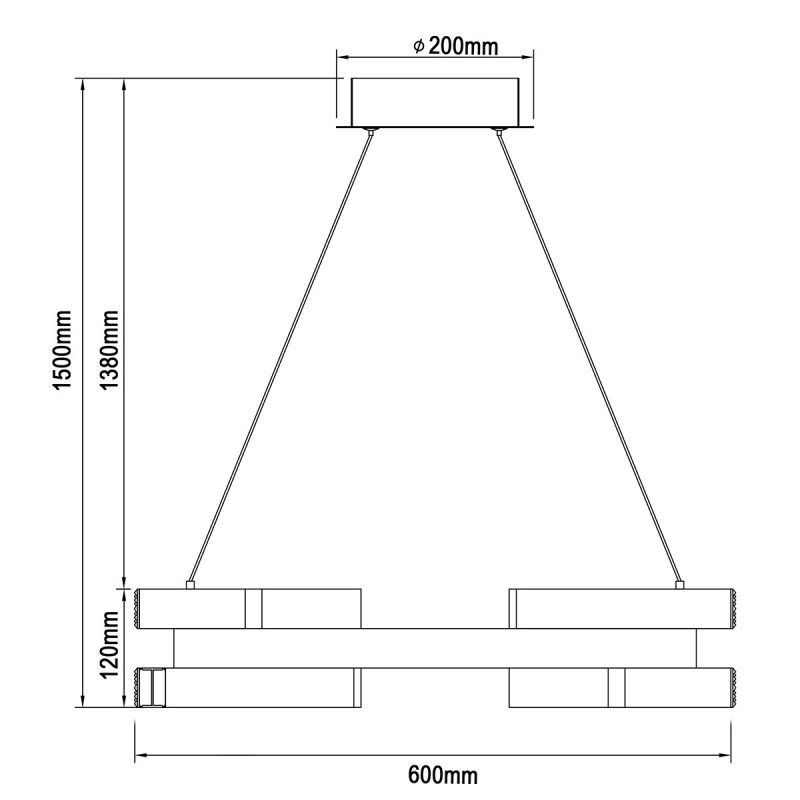 Lampă suspendată aurie LED CCT, formă cilindrică, Tarja Light Prestige - imagine 9