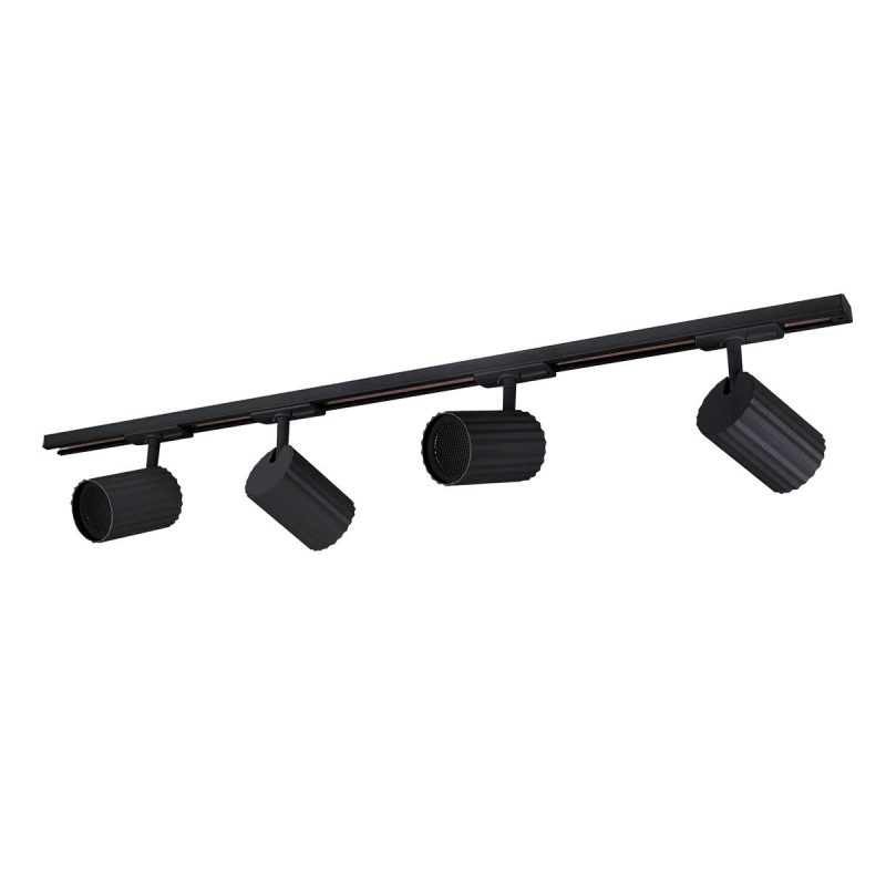 Set iluminat șină 1F negru 4xGU10, sistem complet, Tokio Light Prestige