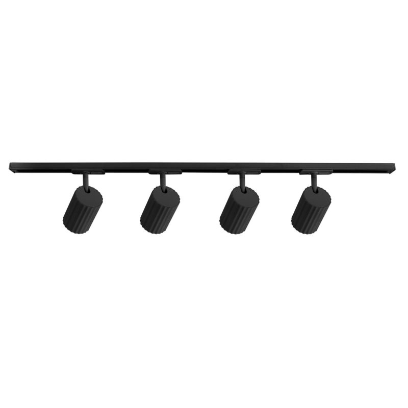 Set iluminat șină 1F negru 4xGU10, sistem complet, Tokio Light Prestige