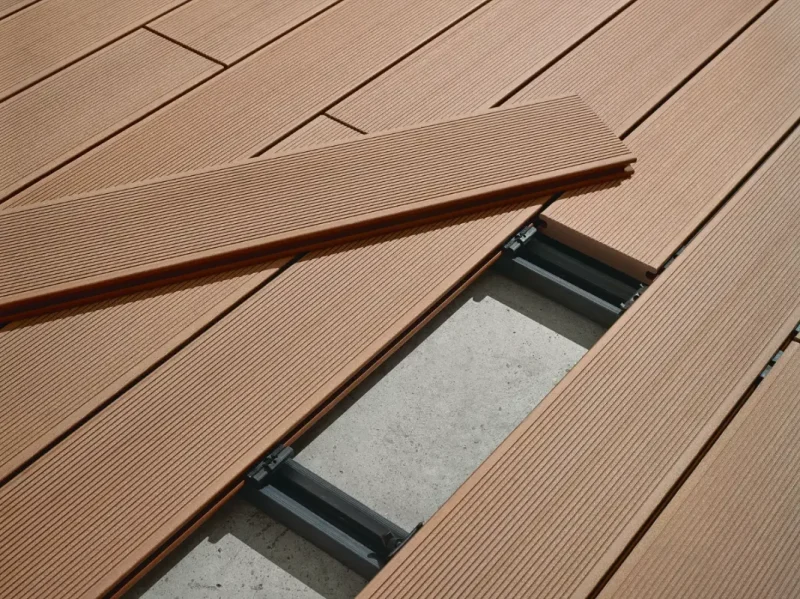 Deck terasa Maro, WPC, 148x23mm, L 3800mm, structura cu gol rotund, Virtuoso