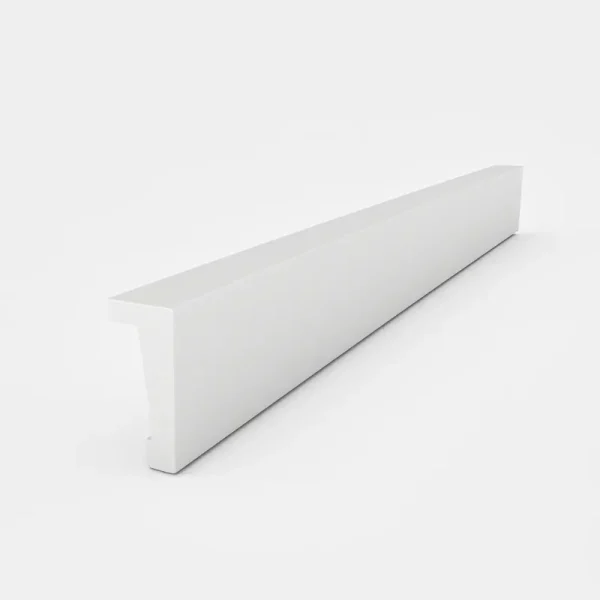 Masca șină perdea, canal banda led, durpolimer, alb, Lk65, 6.5 x 200 cm