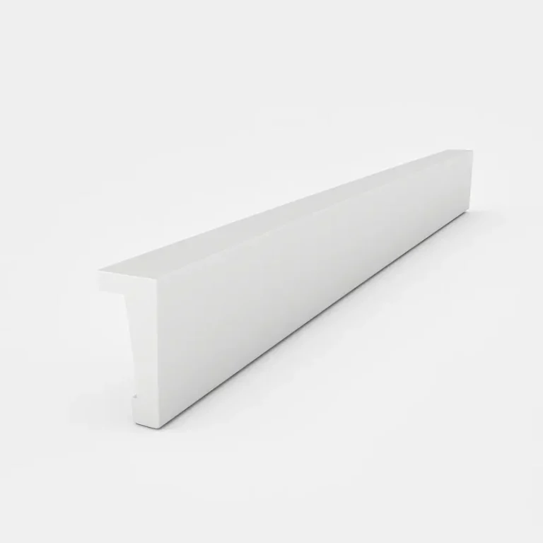 Masca șină perdea, canal banda led, durpolimer, alb, Lk65, 6.5 x 200 cm