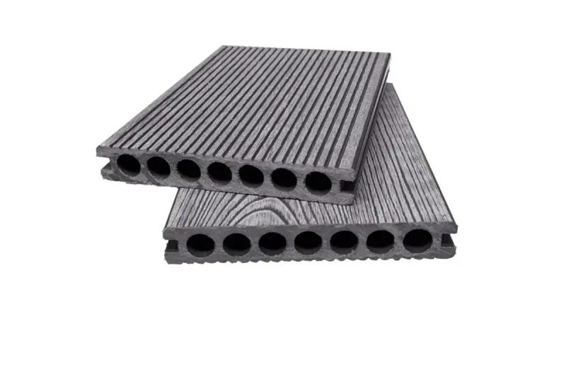 Deck Terasa Gri din WPC, 148x23mm, 3800mm, Structura Rotundă, Virtuoso
