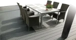 Deck Terasa Gri din WPC, 148x23mm, 3800mm, Structura Rotundă, Virtuoso