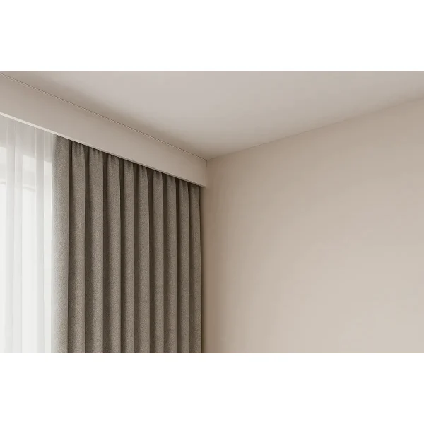Masca șină perdea, canal banda led, durpolimer, alb, Lk65, 6.5 x 200 cm