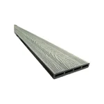 Placa gard 3D ambele fete textura lemn WPC, gri deschis, 150x20mm, 4ml, Virtuoso