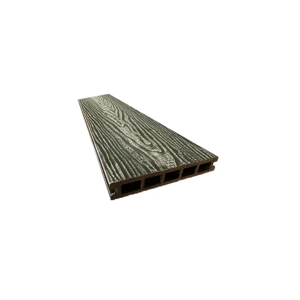 Placa deck terasa 3D WPC Negru Antichizat