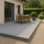 Fasie deck wpc 3D, terminatie 150×10 mm 4ml, gri deschis, Virtuoso