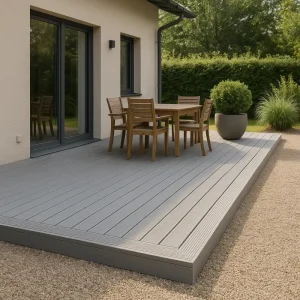 Fasie deck wpc 3D, terminatie 150x10 mm 4ml, gri deschis, Virtuoso