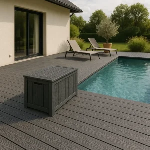 Placa finala terasa piscina Deck WPC Gri Inchis , 146x25mm 4ml, Virtuoso