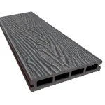 Placa deck wpc periat, piscina terasa, 3D, 150×25 mm, gri antracit, Virtuoso, 2ml