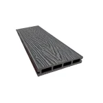 Placa deck wpc periat, piscina terasa, 3D, 150×25 mm, gri antracit, Virtuoso, 2ml