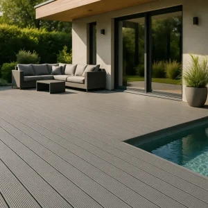 Treapta decking WPC, 300x60x24 mm 4ml, gri inchis, Virtuoso