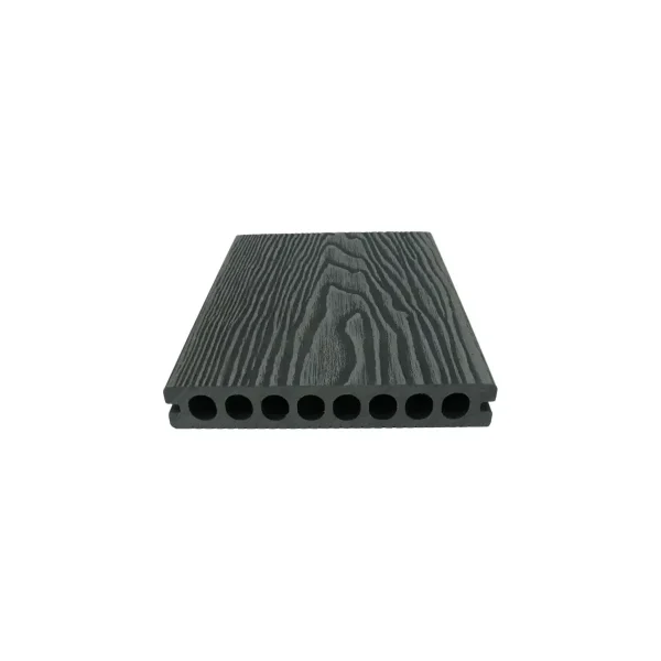 Deck terasa piscina WPC gri inchis, gol rotund rezistenta sporita, 150x25mm, 4ml, Virtuoso
