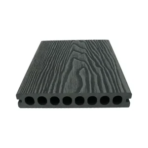 Deck terasa piscina WPC gri inchis, gol rotund rezistenta sporita, 150x25mm, 4ml, Virtuoso