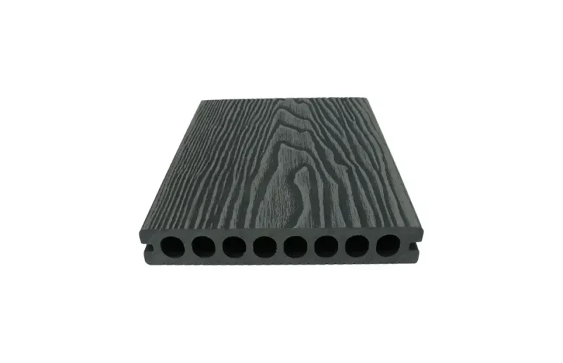 Deck terasa piscina WPC gri inchis, gol rotund rezistenta sporita, 150x25mm, 4ml, Virtuoso