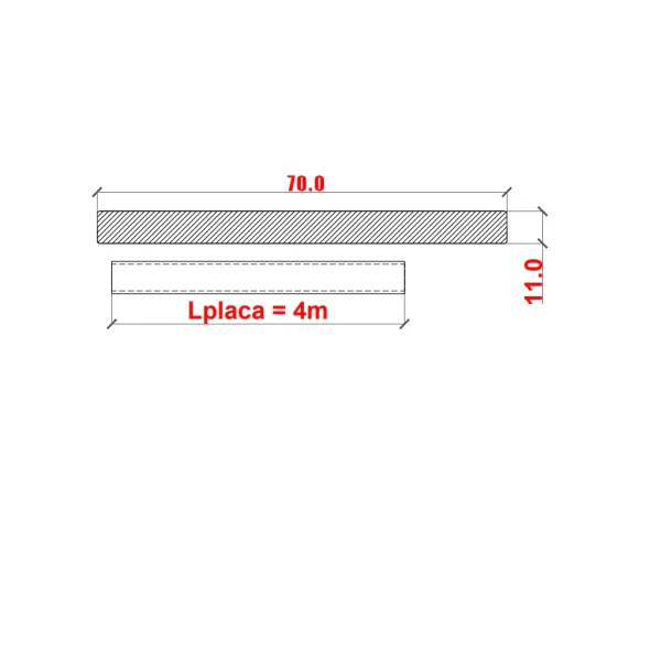 70 x 11 mm