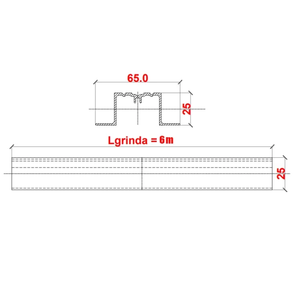 65 x 25 mm